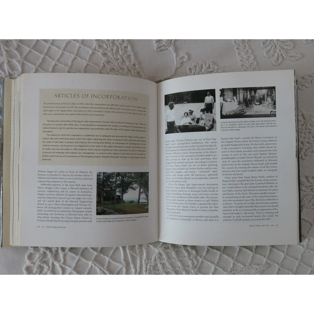 Squam Rachel Carley Signed Hardcover 2004 Squam Lakes Association History Book